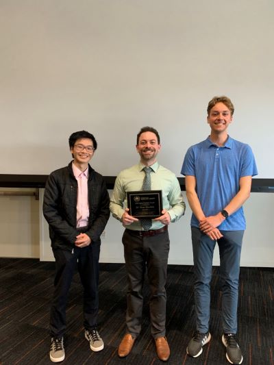 Garellek receiving award